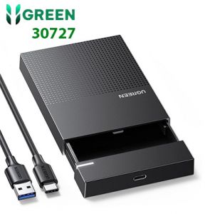 Hộp đựng ổ cứng 2,5 inch SATA 3 USB Type-C USB 3.1 Gen 2 tốc độ truyền 6Gbs cáp 50CM hỗ trợ 10TB Hàng chính hãng 20030727 Ugreen 30727