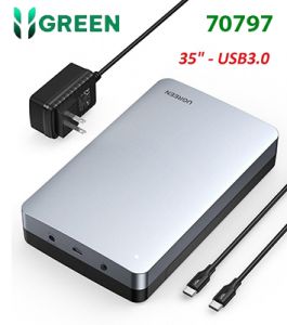 Hộp đựng ổ cứng 3.5 chuẩn USB Type-C 3.1 thế hệ 2 Ugreen 70797 hàng chính hãng