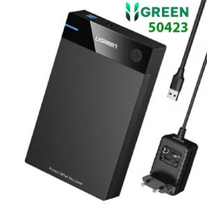 Hộp đựng ổ cứng 3,5 inch Sata/ USB 3.0 hỗ trợ 10TB Ugreen 50423 cao cấp