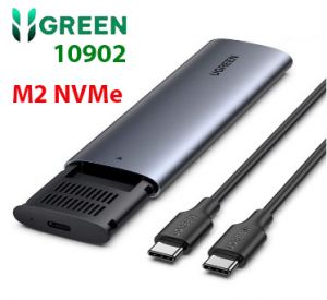 Hộp box đựng ổ cứng gắn ngoài USB-C 3.1 to SSD M.2 NVMe, PCIe, M-Key 10Gbps Ugreen 10902 cao cấp