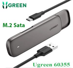 Hộp box đựng ổ cứng SSD M.2 B-Key & MB Key USB 3.0 Ugreen 60355 chính hãng