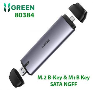 Vỏ đựng ổ cứng SSD Sata M.2 B-Key & M+B Key SATA NGFF 2280/2260/2242/2230 tốc độ 6Gbps Ugreen 70533