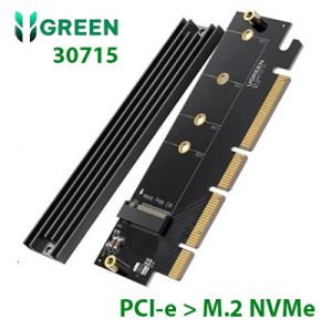 Card chuyển đổi PCI-e ra M.2 NVMe PCIe 4.0 Ugreen 30715 cao cấp (băng thông 4X)