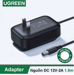 Power Adapter đổi nguồn DC 12V-2A màu đen Ugreen 20359 cao cấp