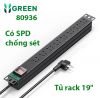 o-cam-dien-pdu-tu-rack-19-8-chau-dai-1-8m-10a-2500w-ugreen-80936-cao-cap-co-spd-chong-set - ảnh nhỏ  1