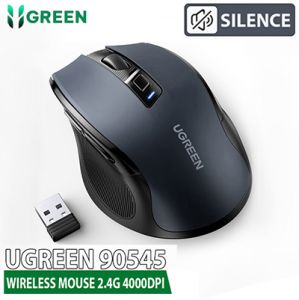 Chuột không dây Ultra Silent 2.4Ghz, chuột công thái học 5 cấp độ 4000DPI Ugreen 15063 cao cấp