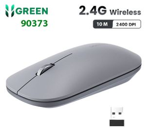 Chuột không dây Slim 2.4Ghz với 4 mức DPI có thể điều chỉnh lên đến 4000 Ugreen 90373 cao cấp (Gray)