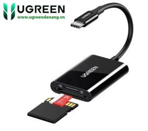 Đầu đọc thẻ SD/TF USB 3.0 chuẩn Type-C Ugreen 35622 cao cấp (hỗ trợ thẻ 2TB)