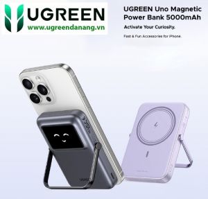 Pin Sạc Dự Phòng Không Dây Magsafe Uno Magnetic Ugreen 35605B PB571 5000mAh, Chuẩn Qi 7.5W